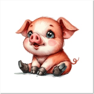 CUTE PIGGY Posters and Art